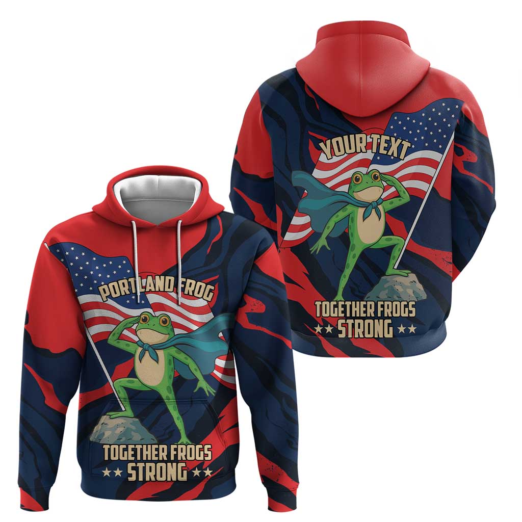 Portland Frog Protest Personalized Hoodie Frogs Together Strong - Wonder Print Shop