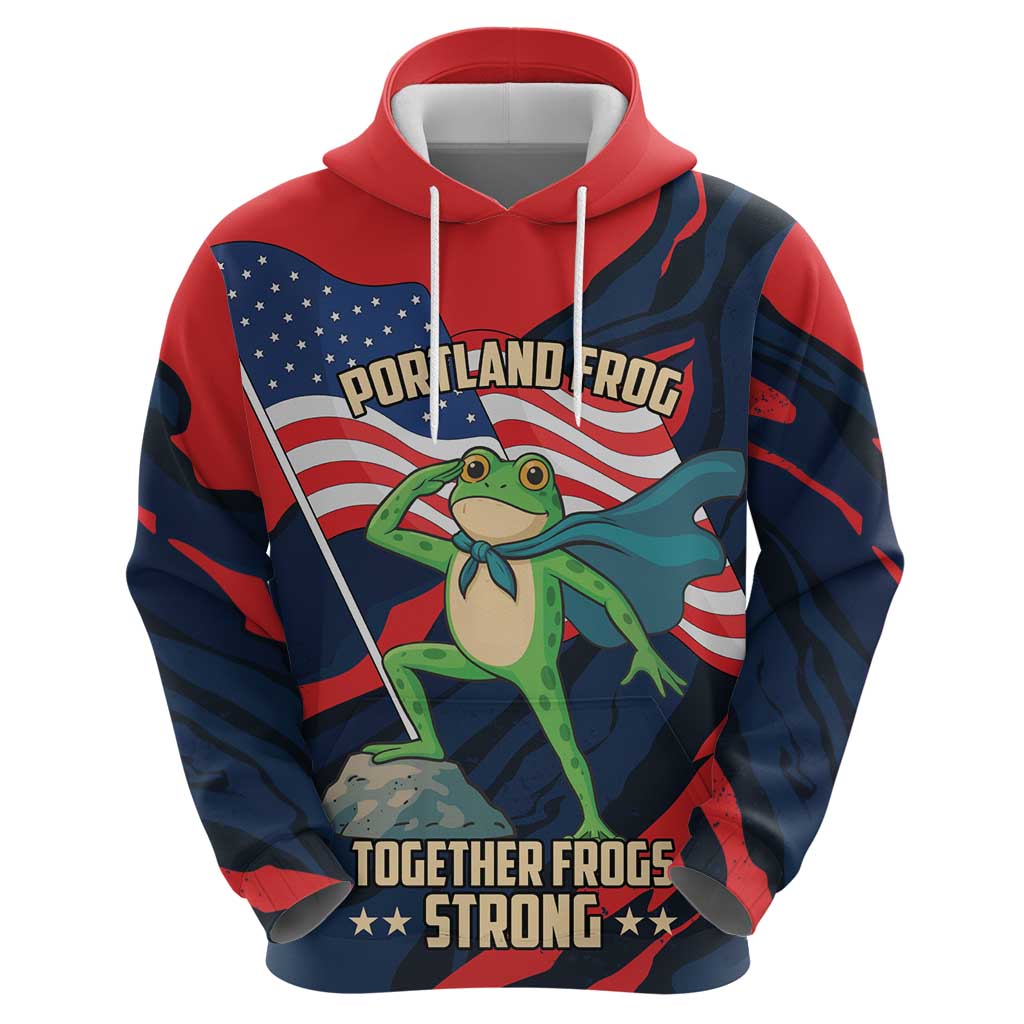 Portland Frog Protest Personalized Hoodie Frogs Together Strong - Wonder Print Shop