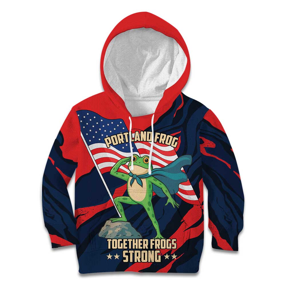Portland Frog Protest Personalized Kid Hoodie Frogs Together Strong - Wonder Print Shop