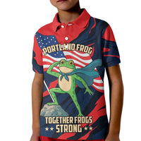 Portland Frog Protest Personalized Kid Polo Shirt Frogs Together Strong - Wonder Print Shop