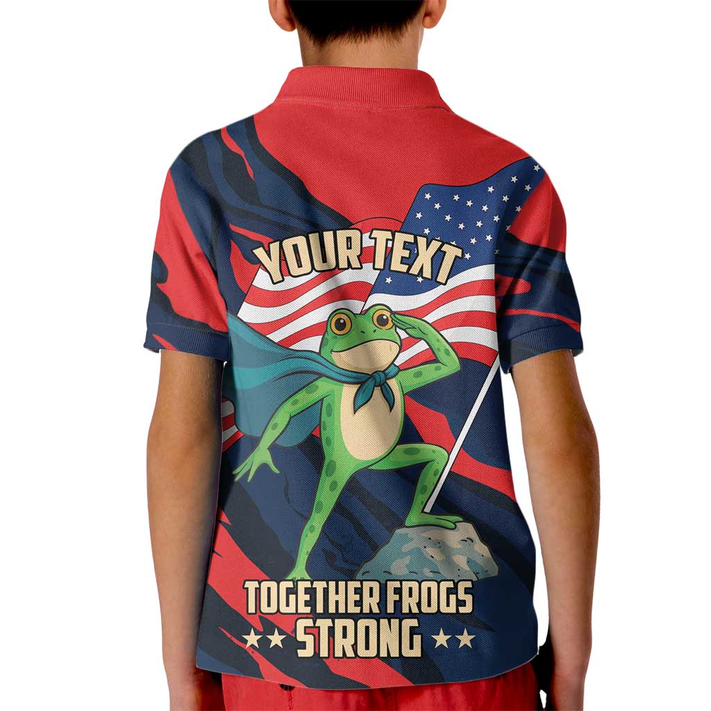 Portland Frog Protest Personalized Kid Polo Shirt Frogs Together Strong - Wonder Print Shop