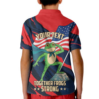 Portland Frog Protest Personalized Kid Polo Shirt Frogs Together Strong - Wonder Print Shop