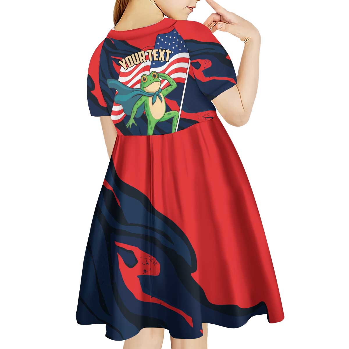 Portland Frog Protest Personalized Kid Short Sleeve Dress Frogs Together Strong - Wonder Print Shop