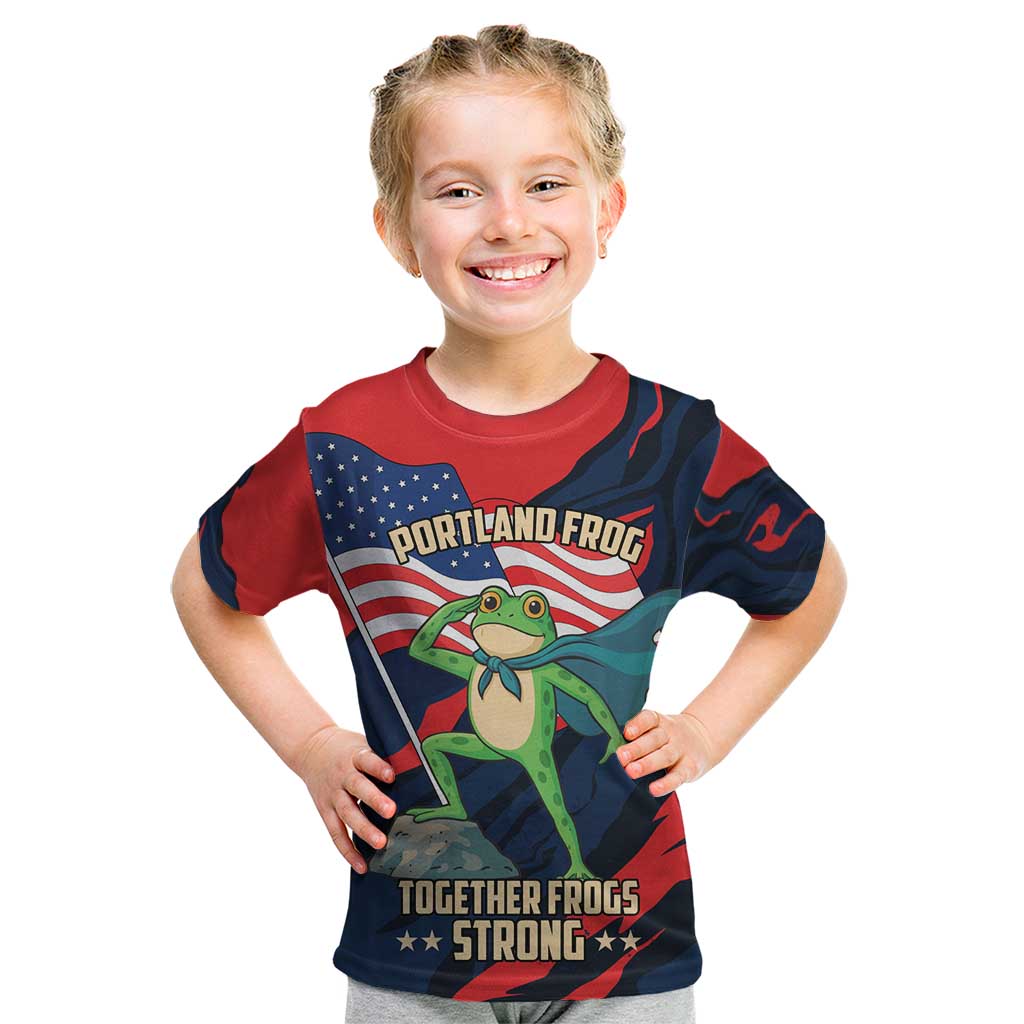 Portland Frog Protest Personalized Kid T Shirt Frogs Together Strong - Wonder Print Shop