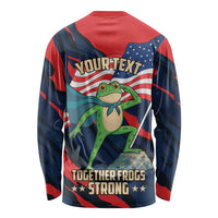 Portland Frog Protest Personalized Long Sleeve Shirt Frogs Together Strong - Wonder Print Shop