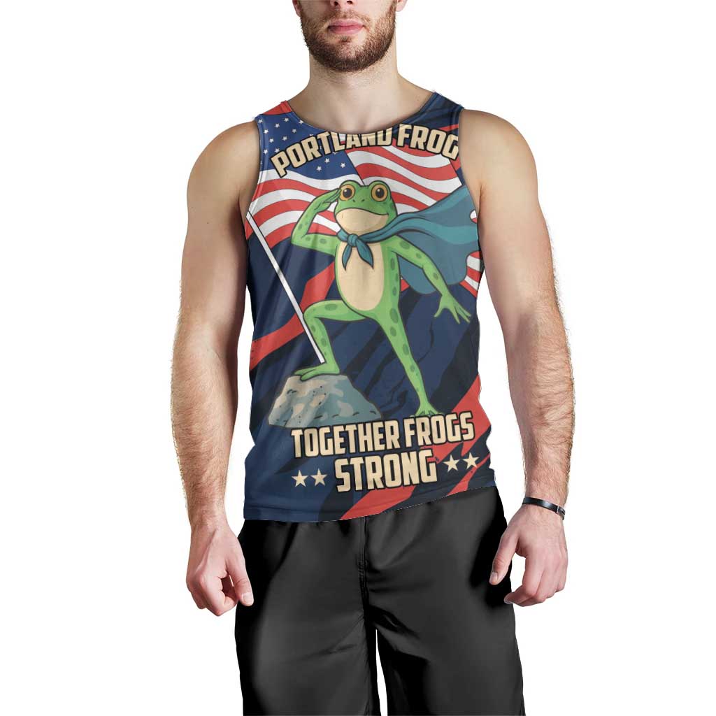 Portland Frog Protest Personalized Men Tank Top Frogs Together Strong - Wonder Print Shop