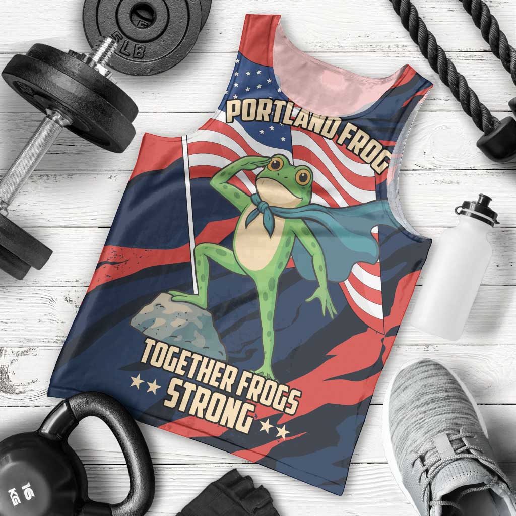 Portland Frog Protest Personalized Men Tank Top Frogs Together Strong - Wonder Print Shop
