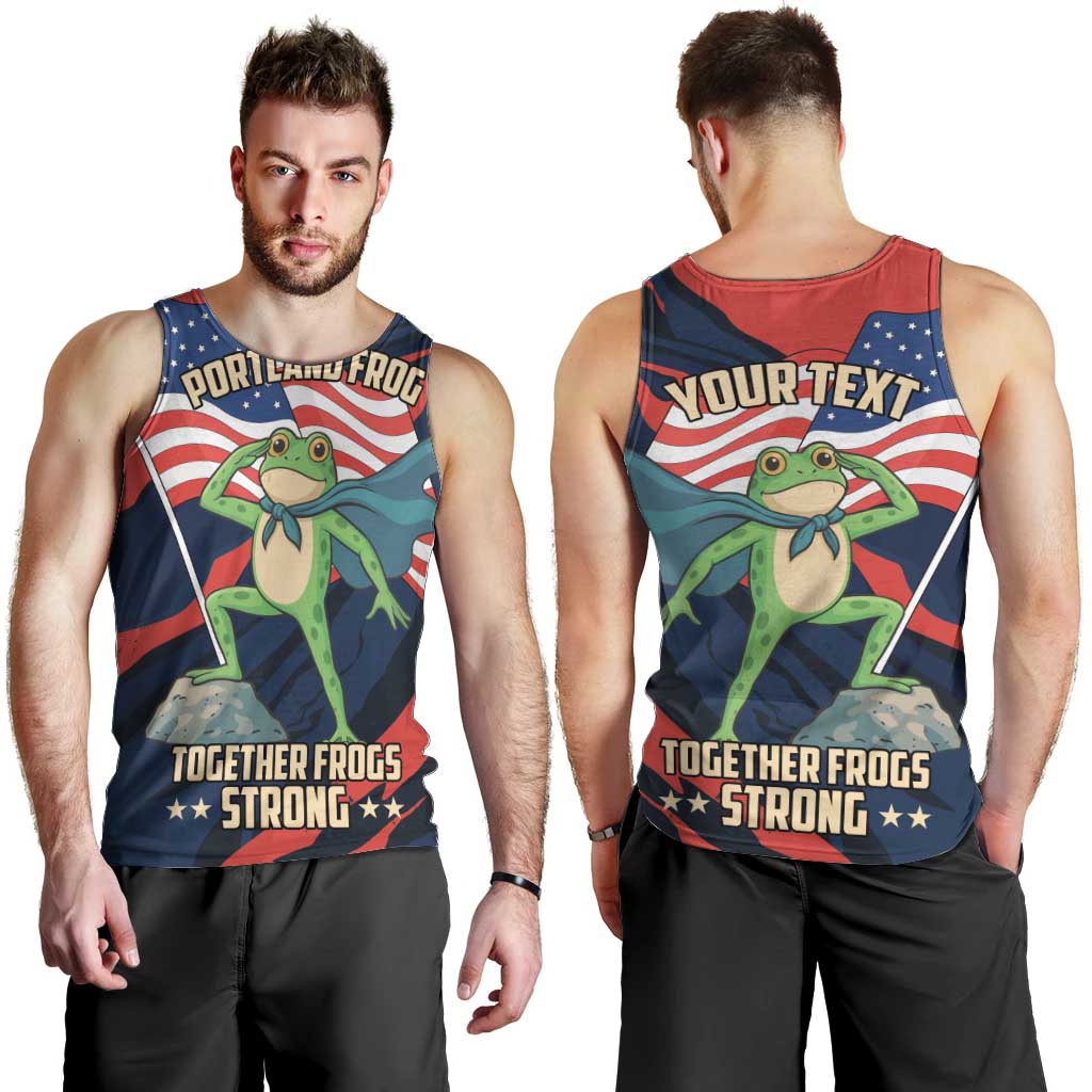 Portland Frog Protest Personalized Men Tank Top Frogs Together Strong - Wonder Print Shop