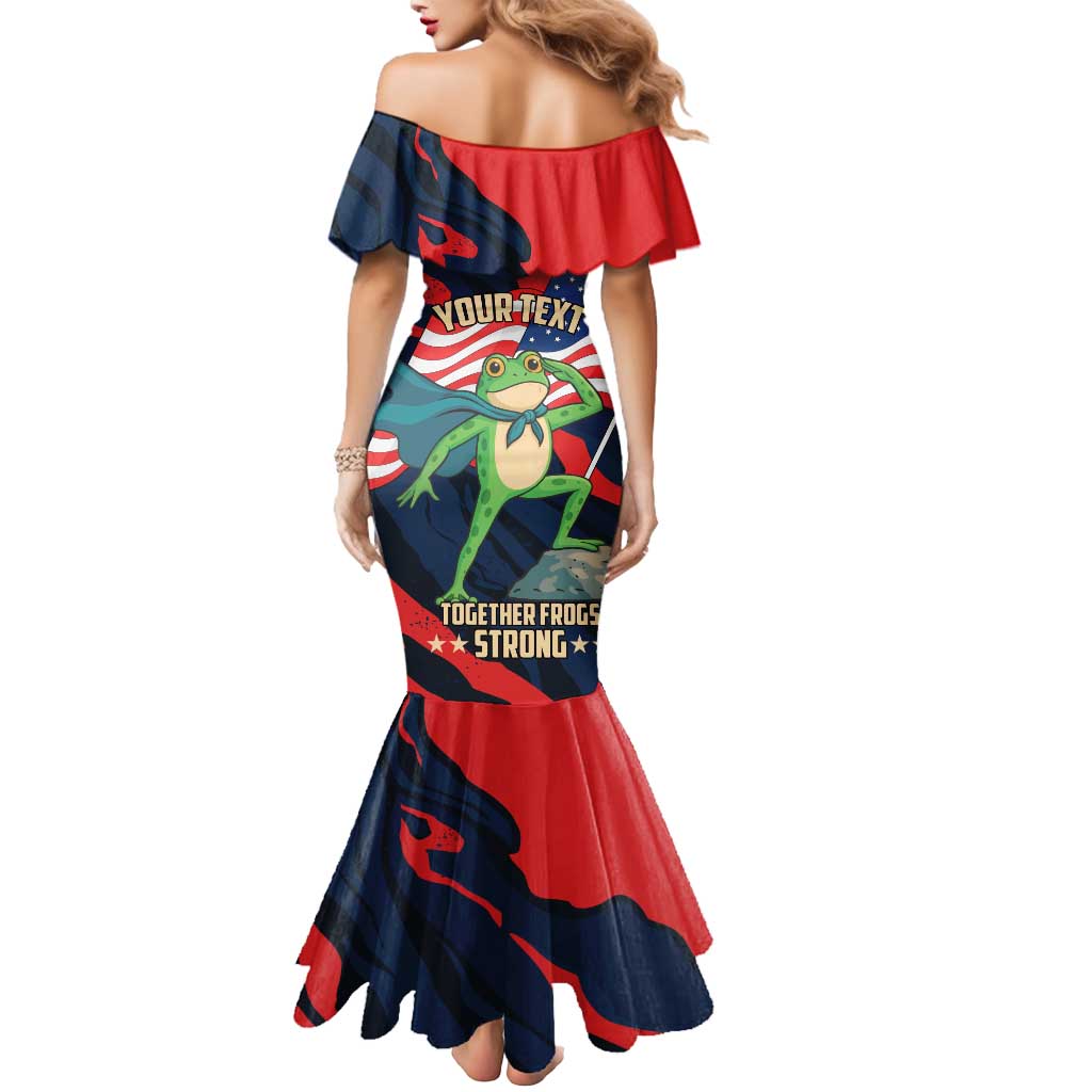Portland Frog Protest Personalized Mermaid Dress Frogs Together Strong - Wonder Print Shop