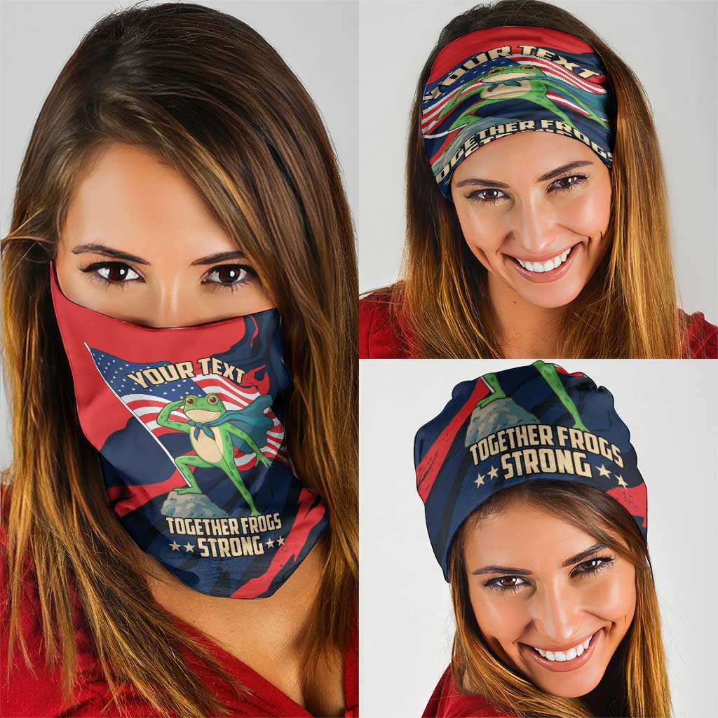 Portland Frog Protest Personalized Neck Gaiter Frogs Together Strong - Wonder Print Shop