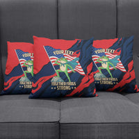 Portland Frog Protest Personalized Pillow Cover Frogs Together Strong - Wonder Print Shop