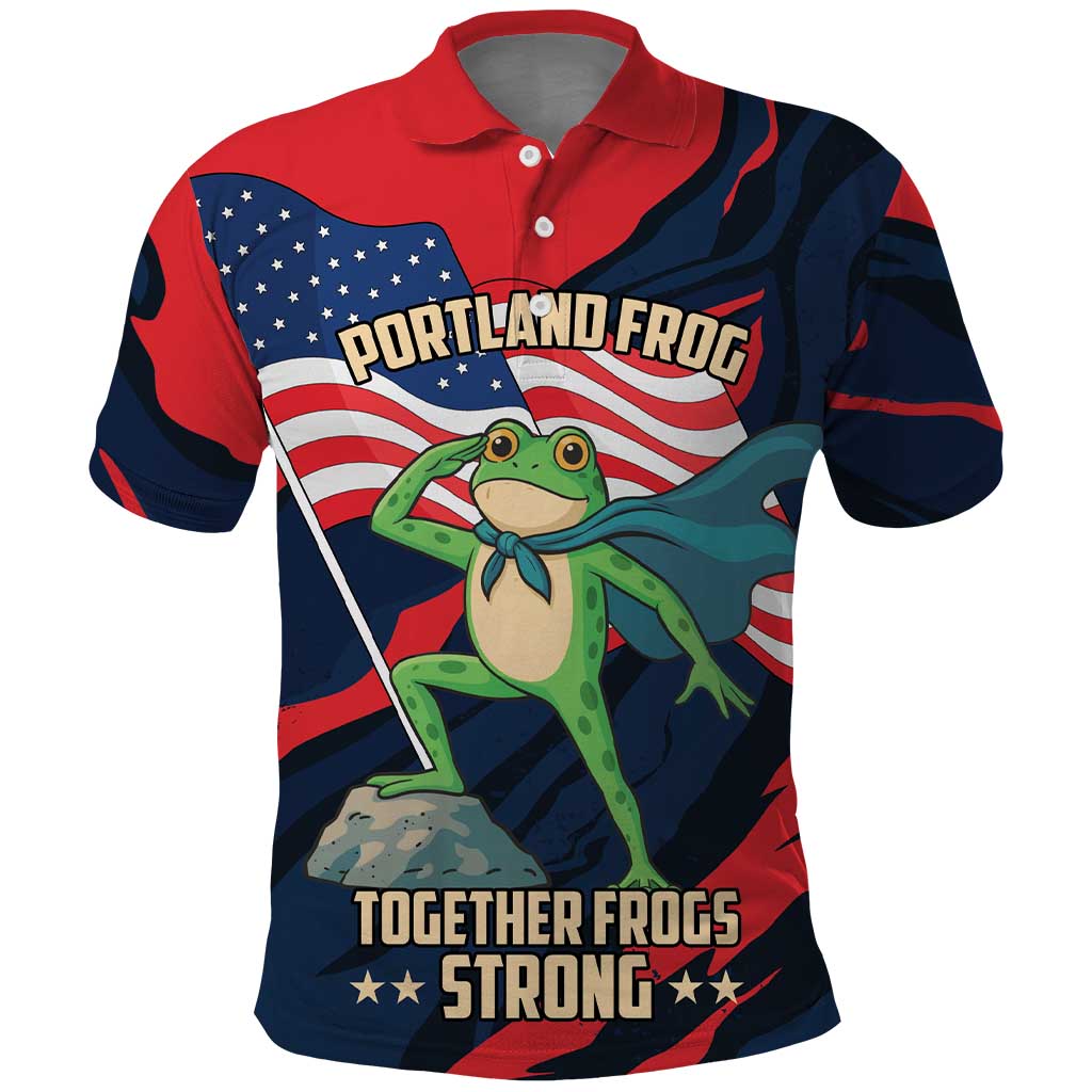 Portland Frog Protest Personalized Polo Shirt Frogs Together Strong - Wonder Print Shop