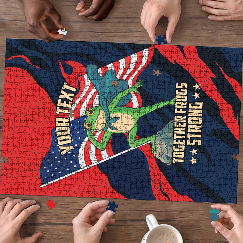 Portland Frog Protest Personalized Puzzle Frogs Together Strong - Wonder Print Shop