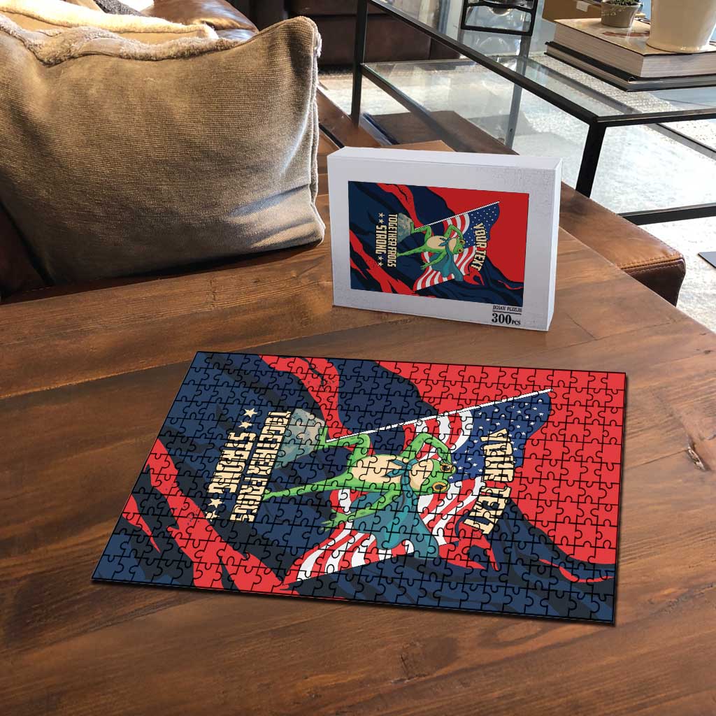 Portland Frog Protest Personalized Puzzle Frogs Together Strong - Wonder Print Shop
