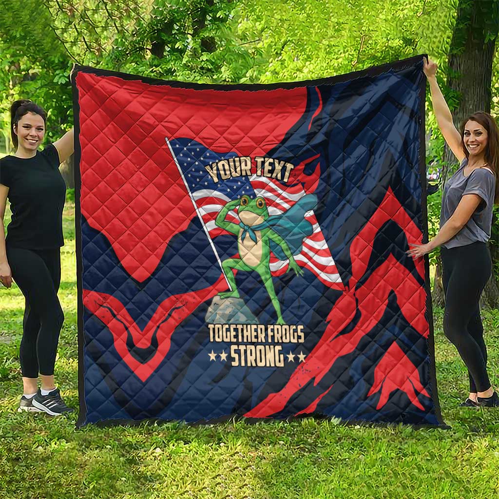 Portland Frog Protest Personalized Quilt Frogs Together Strong - Wonder Print Shop