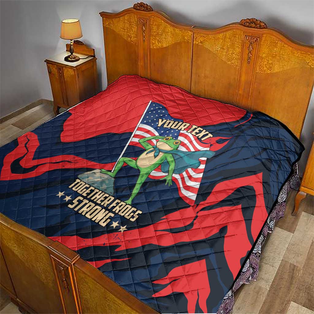 Portland Frog Protest Personalized Quilt Frogs Together Strong - Wonder Print Shop