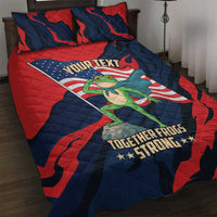 Portland Frog Protest Personalized Quilt Bed Set Frogs Together Strong - Wonder Print Shop