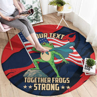 Portland Frog Protest Personalized Round Carpet Frogs Together Strong - Wonder Print Shop
