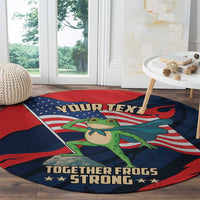Portland Frog Protest Personalized Round Carpet Frogs Together Strong - Wonder Print Shop