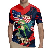 Portland Frog Protest Personalized Rugby Jersey Frogs Together Strong - Wonder Print Shop