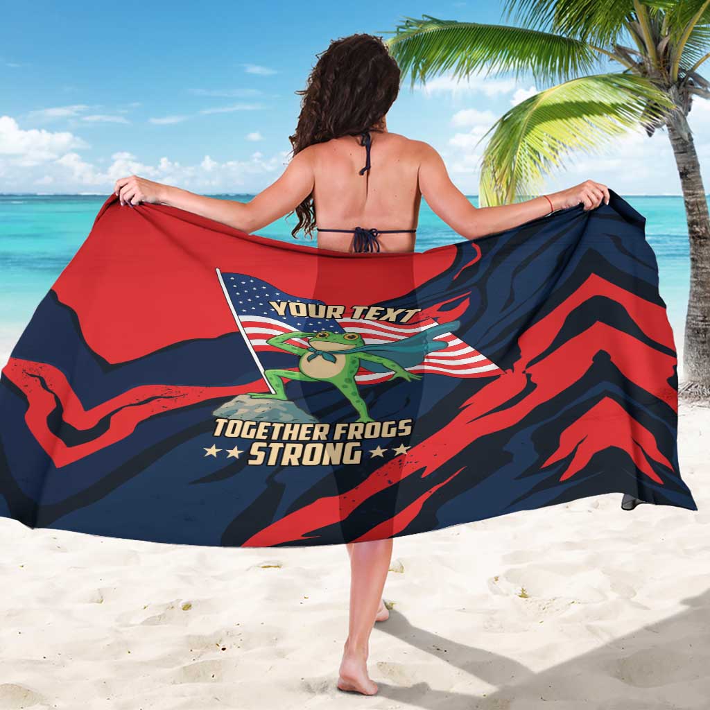 Portland Frog Protest Personalized Sarong Frogs Together Strong - Wonder Print Shop