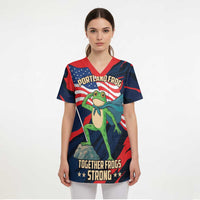 Portland Frog Protest Personalized Scrub Top Frogs Together Strong - Wonder Print Shop