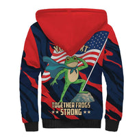 Portland Frog Protest Personalized Sherpa Hoodie Frogs Together Strong - Wonder Print Shop