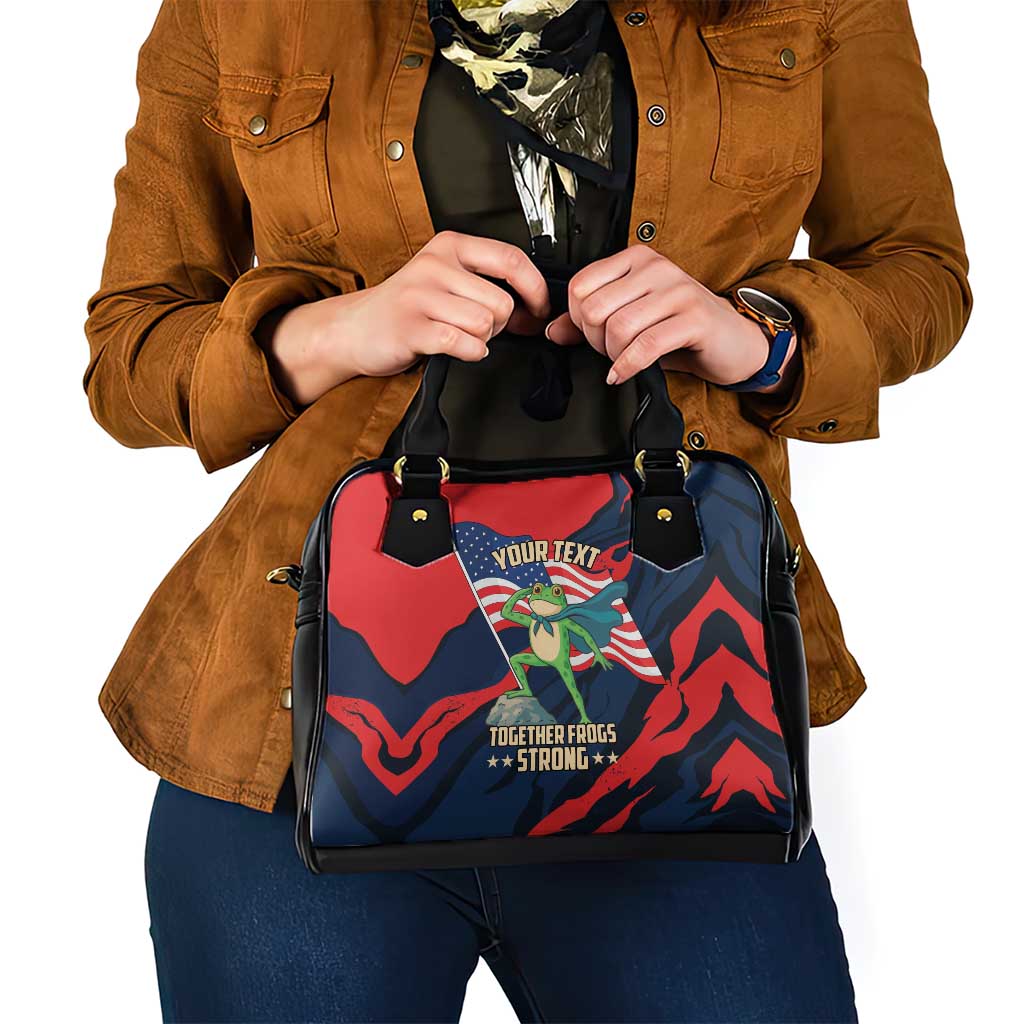 Portland Frog Protest Personalized Shoulder Handbag Frogs Together Strong - Wonder Print Shop