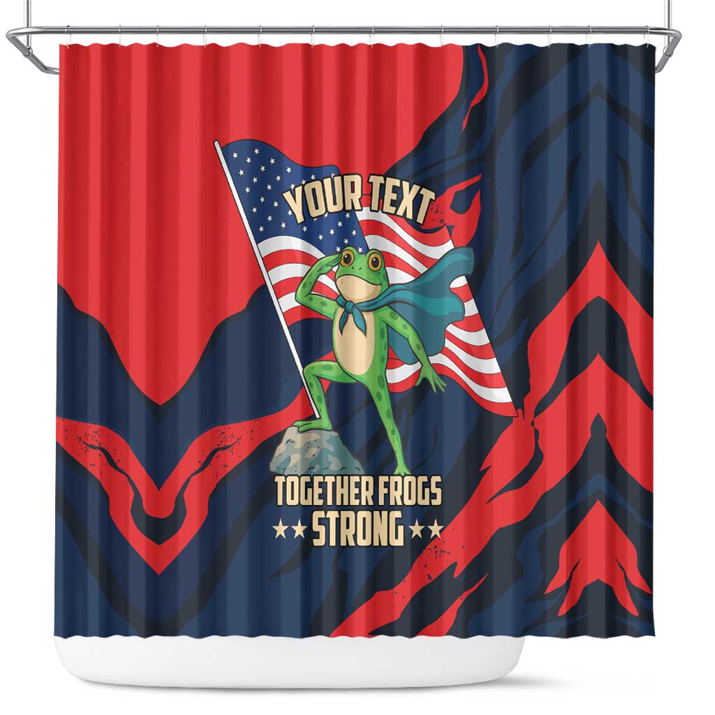 Portland Frog Protest Personalized Shower Curtain Frogs Together Strong - Wonder Print Shop