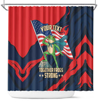 Portland Frog Protest Personalized Shower Curtain Frogs Together Strong - Wonder Print Shop