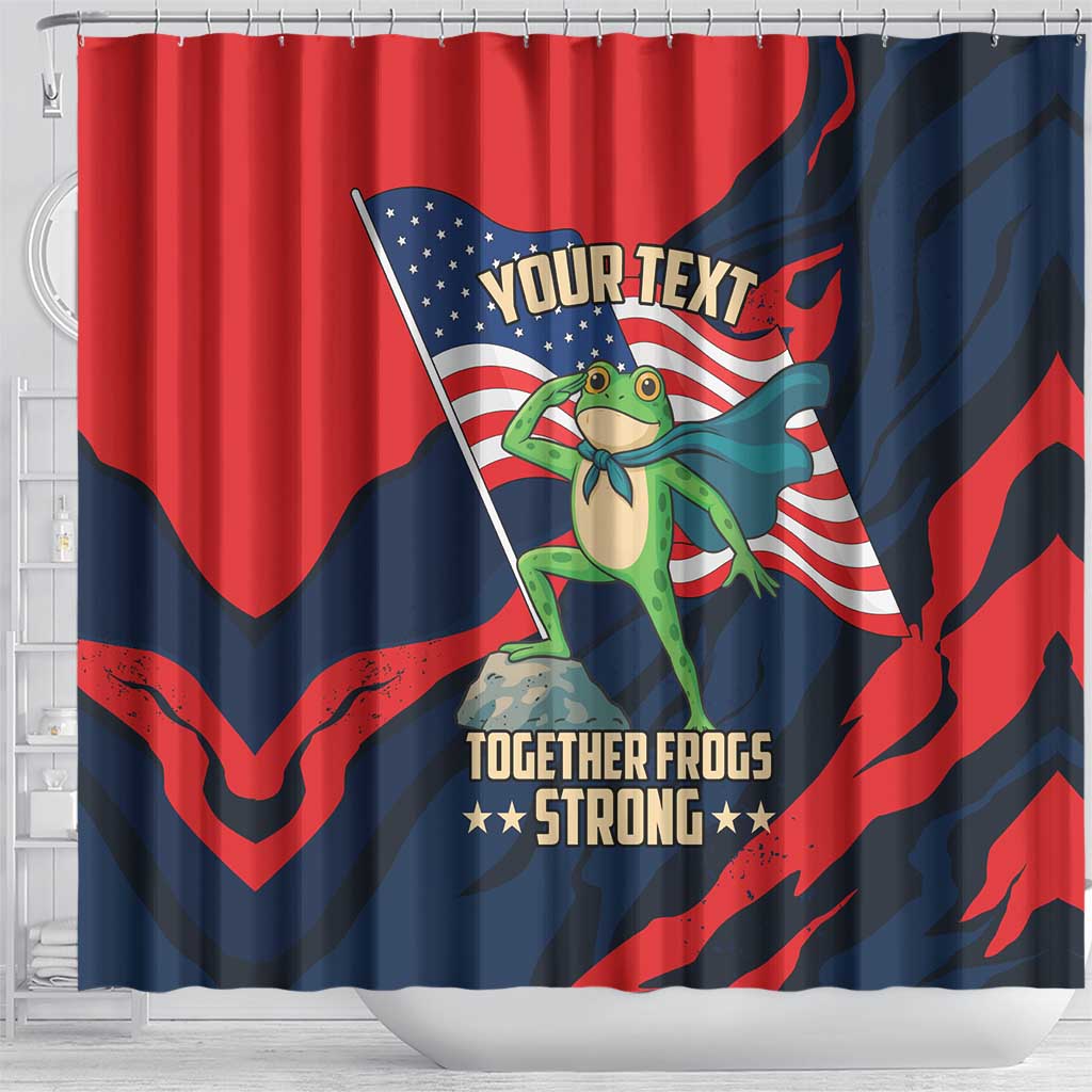 Portland Frog Protest Personalized Shower Curtain Frogs Together Strong - Wonder Print Shop
