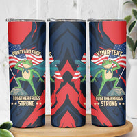 Portland Frog Protest Personalized Skinny Tumbler Frogs Together Strong - Wonder Print Shop