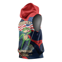 Portland Frog Protest Personalized Sleeveless Hoodie Frogs Together Strong - Wonder Print Shop