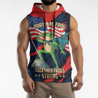 Portland Frog Protest Personalized Sleeveless Hoodie Frogs Together Strong - Wonder Print Shop