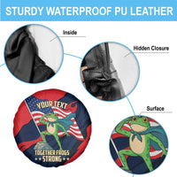 Portland Frog Protest Personalized Spare Tire Cover Frogs Together Strong - Wonder Print Shop