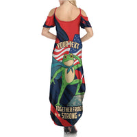 Portland Frog Protest Personalized Summer Maxi Dress Frogs Together Strong - Wonder Print Shop