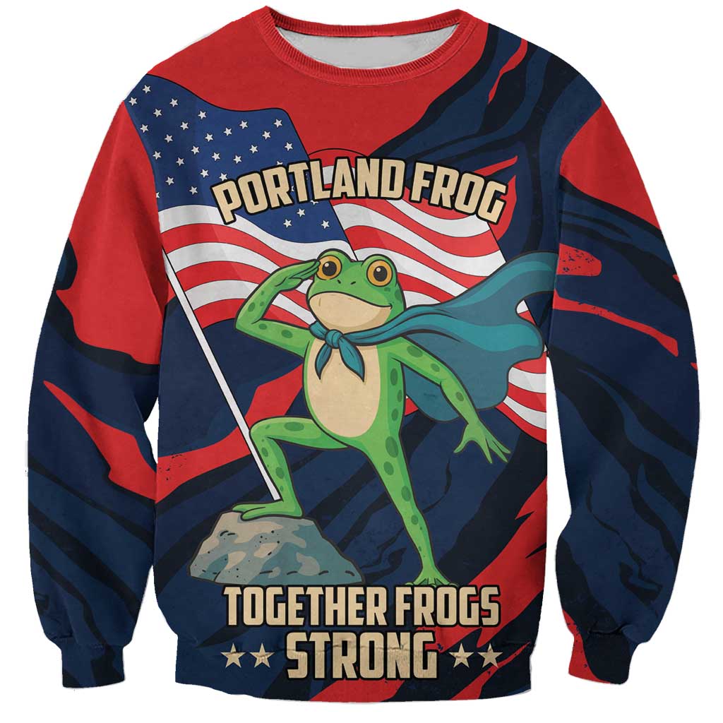Portland Frog Protest Personalized Sweatshirt Frogs Together Strong - Wonder Print Shop