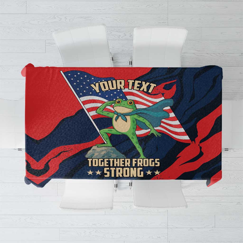 Portland Frog Protest Personalized Tablecloth Frogs Together Strong - Wonder Print Shop