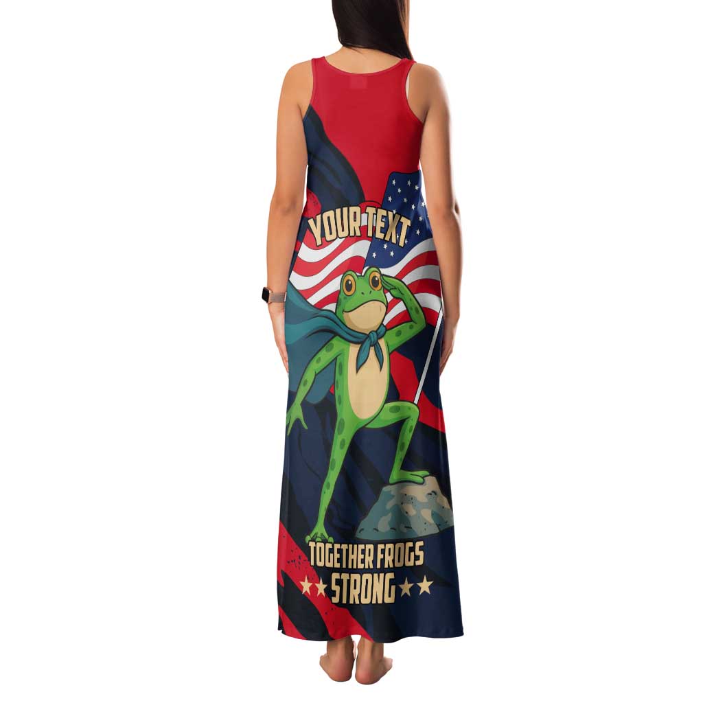 Portland Frog Protest Personalized Tank Maxi Dress Frogs Together Strong - Wonder Print Shop