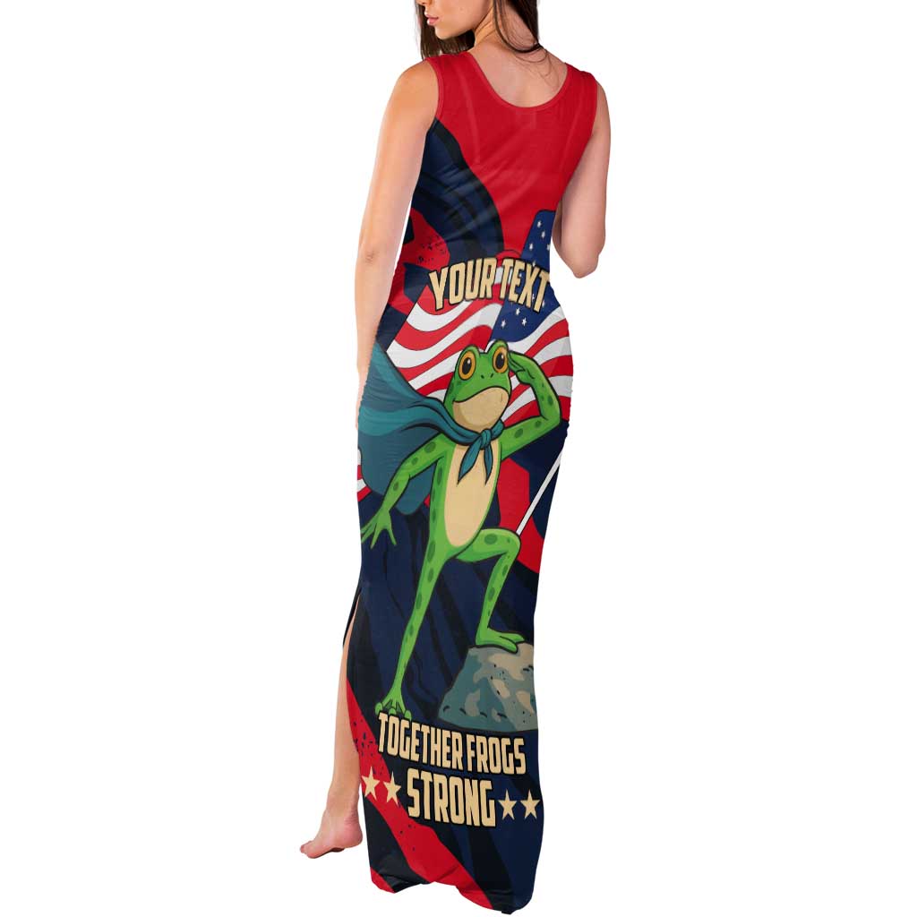 Portland Frog Protest Personalized Tank Maxi Dress Frogs Together Strong - Wonder Print Shop