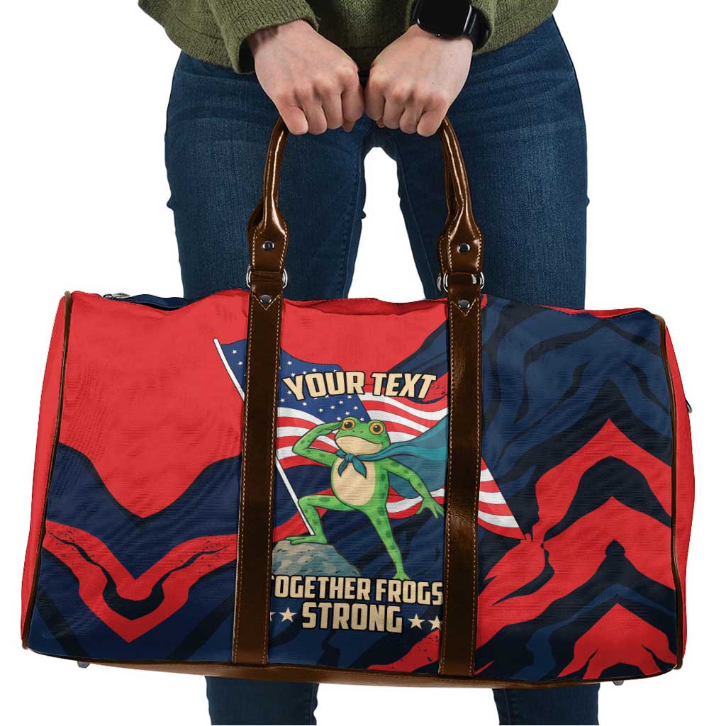 Portland Frog Protest Personalized Travel Bag Frogs Together Strong - Wonder Print Shop