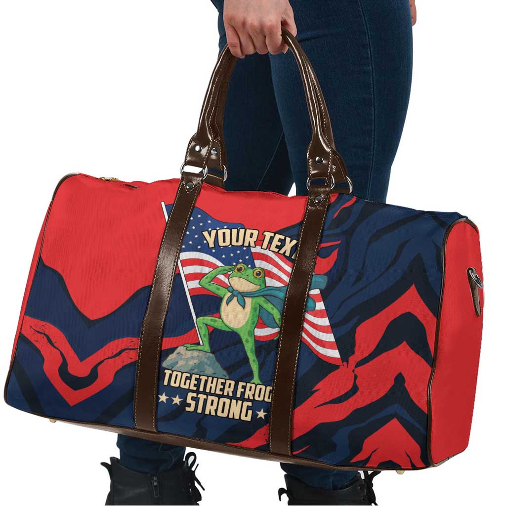 Portland Frog Protest Personalized Travel Bag Frogs Together Strong - Wonder Print Shop