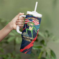 Portland Frog Protest Personalized Tumbler With Handle Frogs Together Strong - Wonder Print Shop