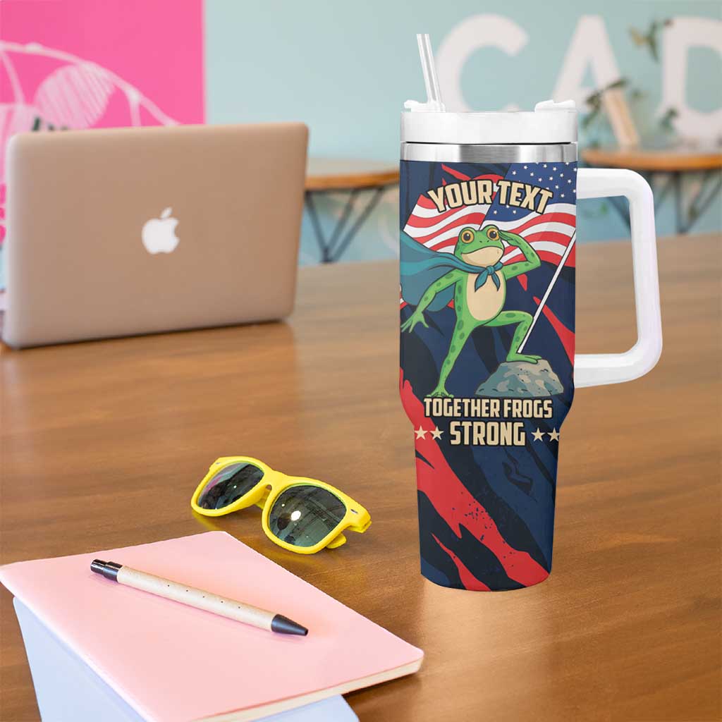 Portland Frog Protest Personalized Tumbler With Handle Frogs Together Strong - Wonder Print Shop
