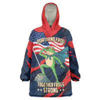 Portland Frog Protest Personalized Wearable Blanket Hoodie Frogs Together Strong - Wonder Print Shop