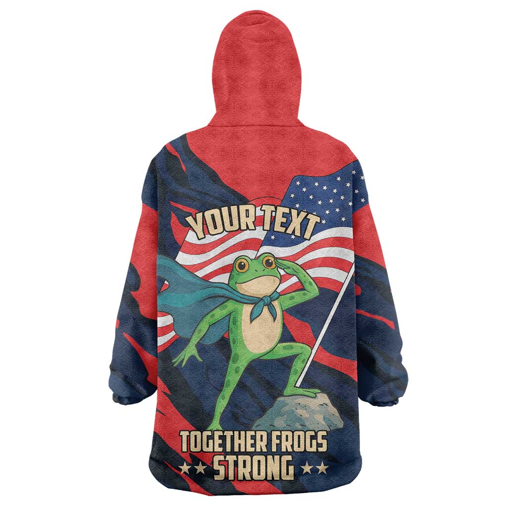 Portland Frog Protest Personalized Wearable Blanket Hoodie Frogs Together Strong - Wonder Print Shop