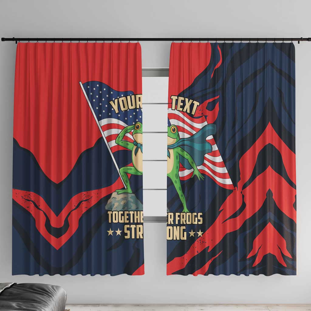 Portland Frog Protest Personalized Window Curtain Frogs Together Strong - Wonder Print Shop