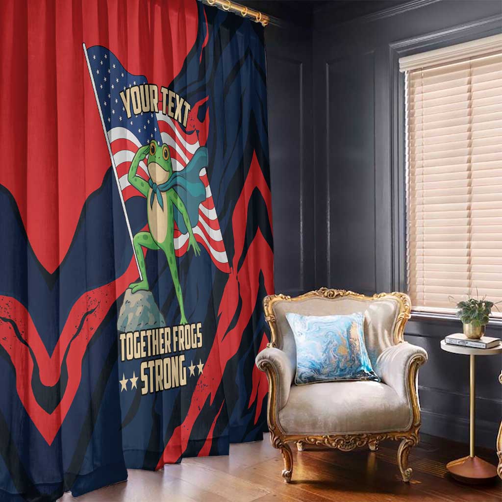 Portland Frog Protest Personalized Window Curtain Frogs Together Strong - Wonder Print Shop