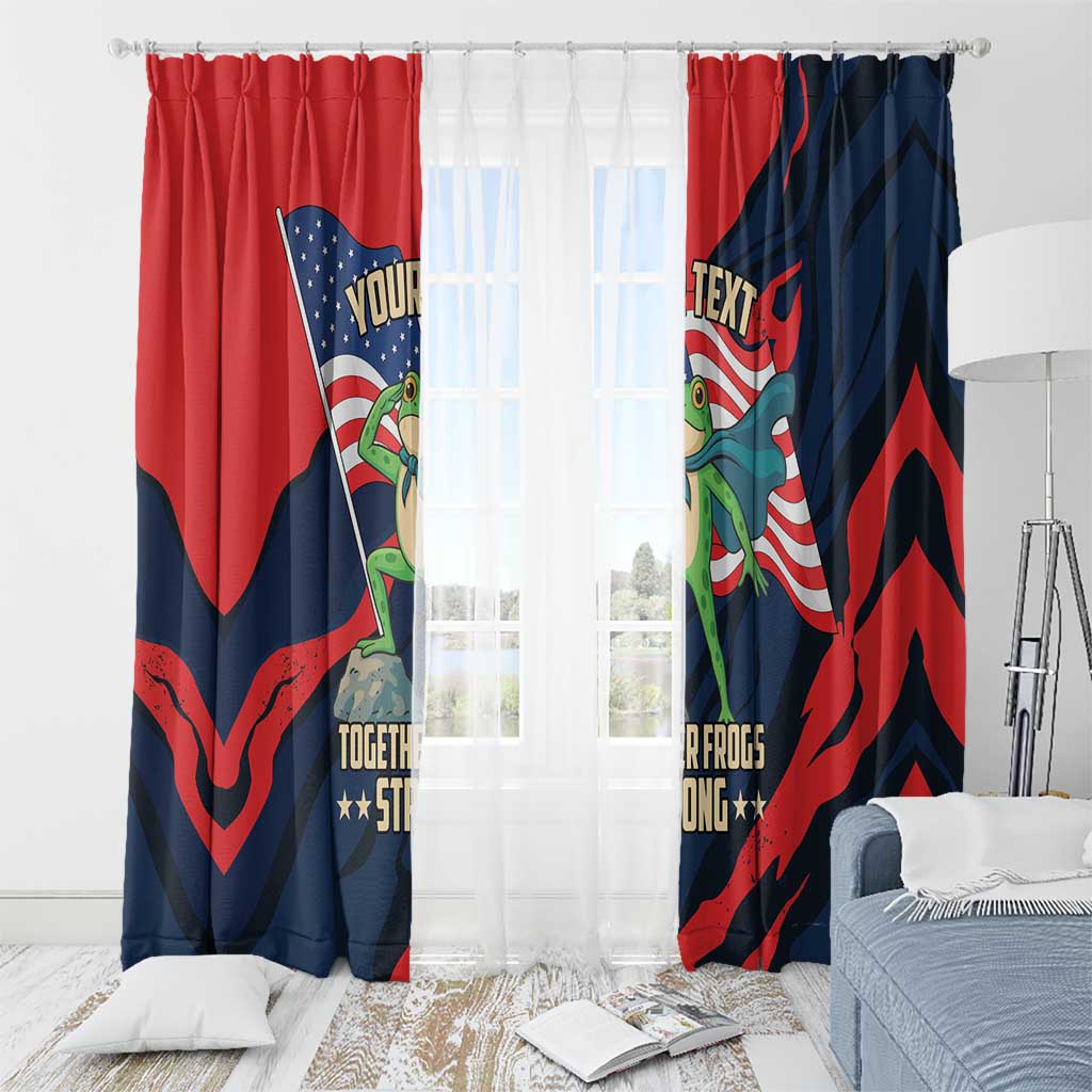 Portland Frog Protest Personalized Window Curtain Frogs Together Strong - Wonder Print Shop