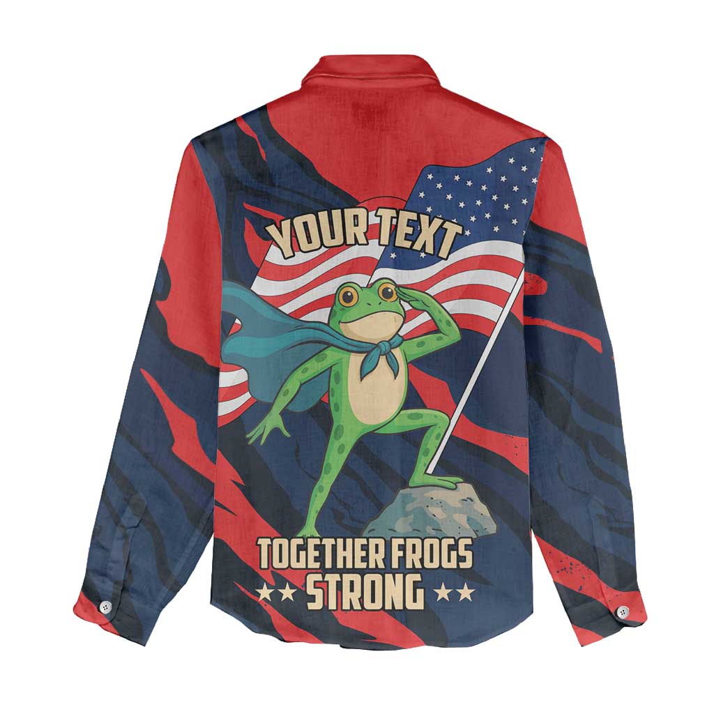 Portland Frog Protest Personalized Women Casual Shirt Frogs Together Strong - Wonder Print Shop